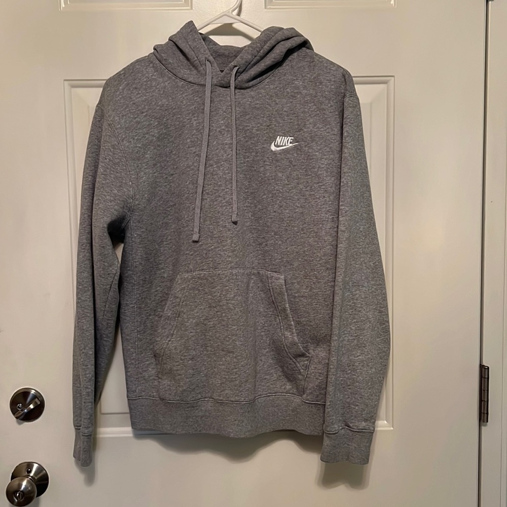 Plain Nike Hoodie, Gray, Small